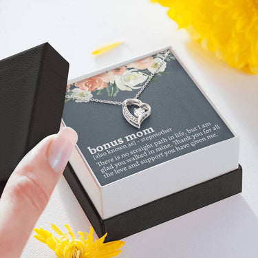 Bonus Mom (stepmother) Forever Love Necklace - Love You This Much